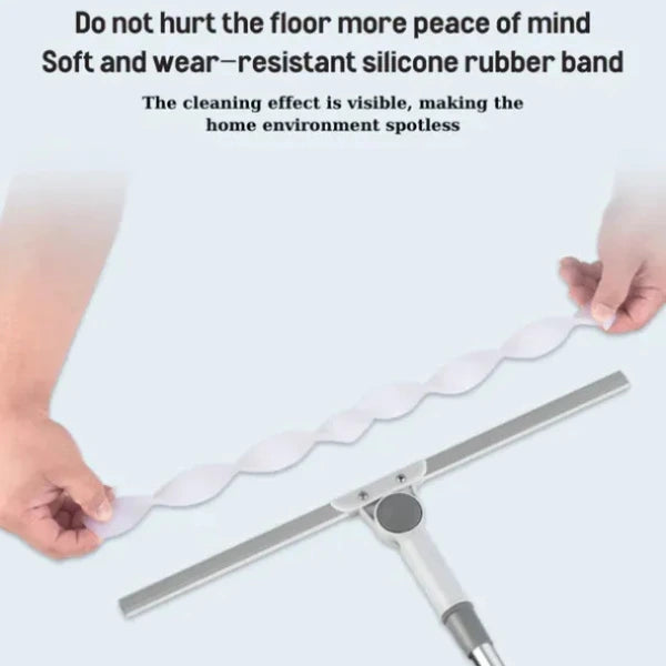 Magic Broom Silicone Multifunctional Wiper | All-in-1 Heavy-Duty Cleaning Tool | 180° Rotating Head | Stainless Steel Extendable Handle | Perfect for Home, Kitchen, Bathroom & Windows