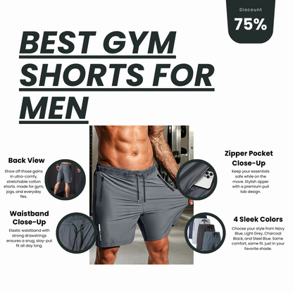 Combo of 4 Men's Stretchable Cotton Shorts for Everyday Comfort  (₹225/piece)