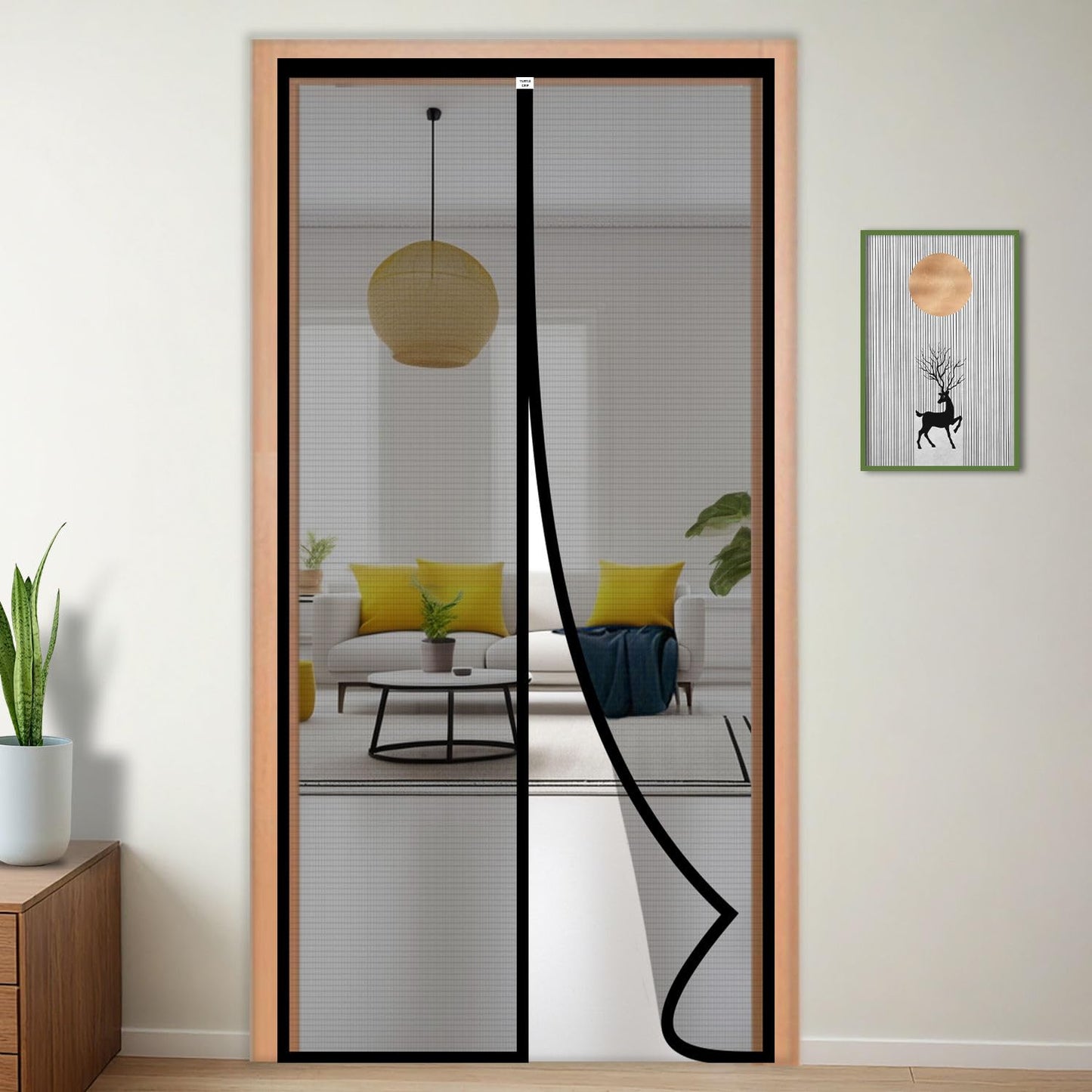 Magnetic Anti-Mosquito Door Curtains (Pack of 2) – Hands-Free Mesh Screen with Auto-Close for Insect Protection