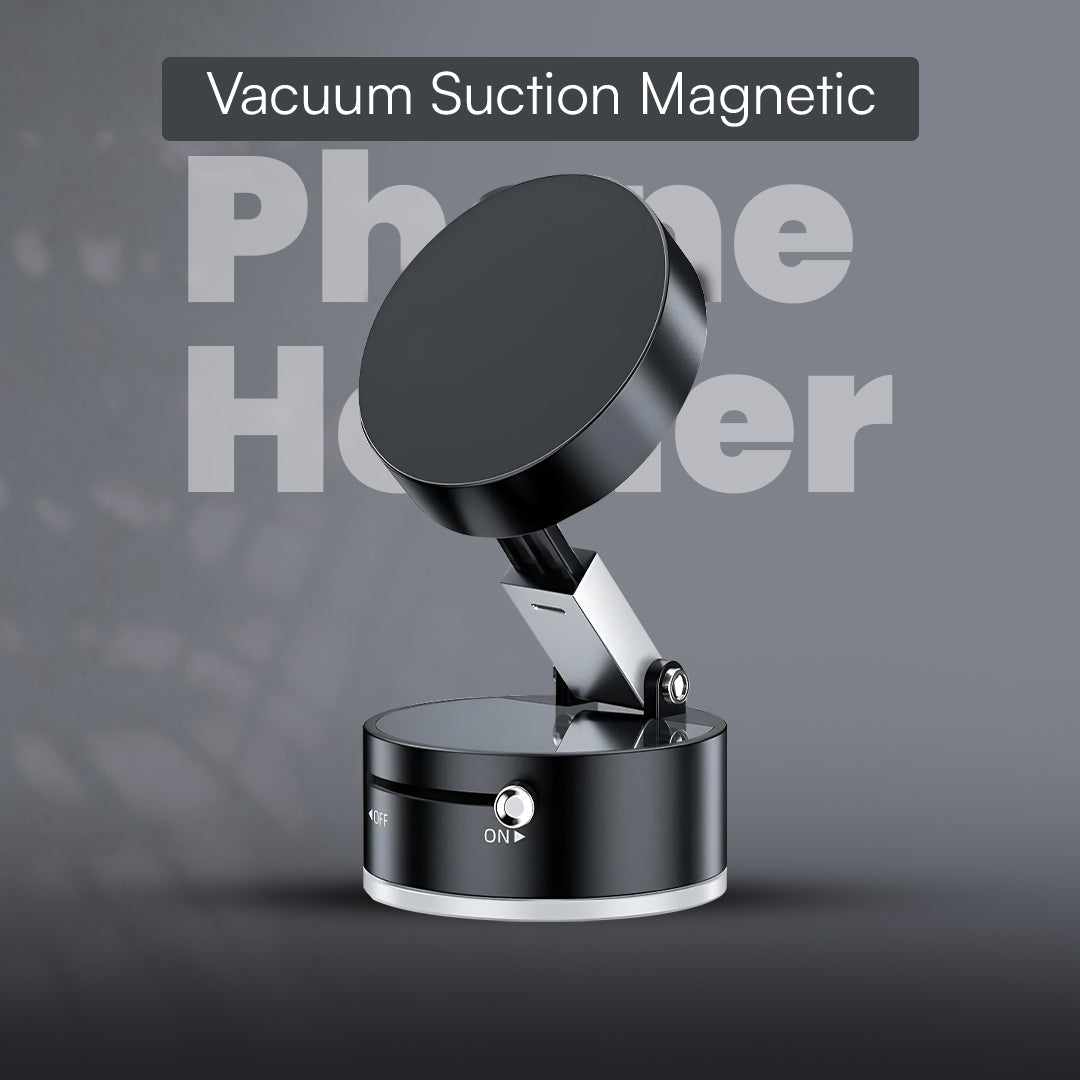 Vacuum Suction Magnetic Phone Holder – Black