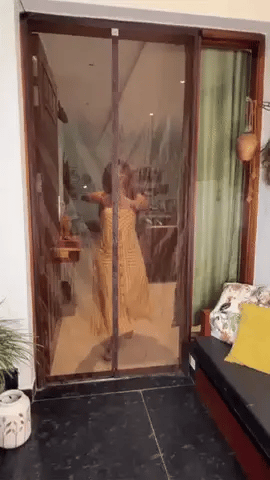 Magnetic Anti-Mosquito Door Curtains (Pack of 2) – Hands-Free Mesh Screen with Auto-Close for Insect Protection